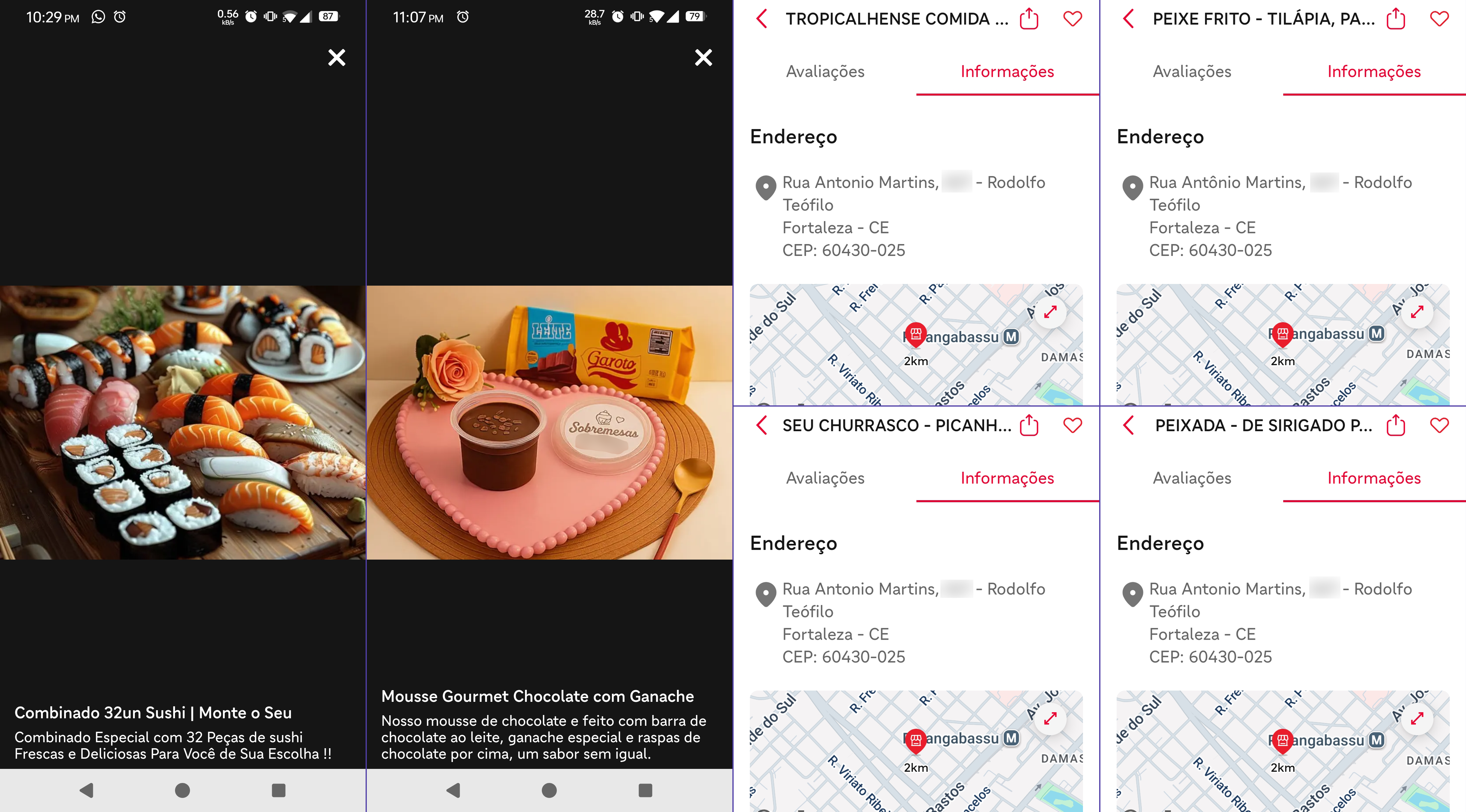 Restaurantes fantasmas duplicados clonados e fotos de comida criadas por IA iFood